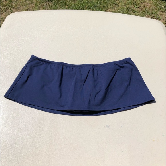 Lands End Canvas 1963 Women’s Swimsuit Bathing Suit Swim Skirt Bottom Navy L - Picture 7 of 7